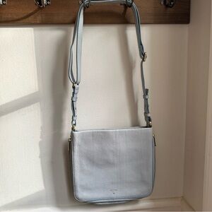 Fossil Light Blue leather Crossbody Bag
